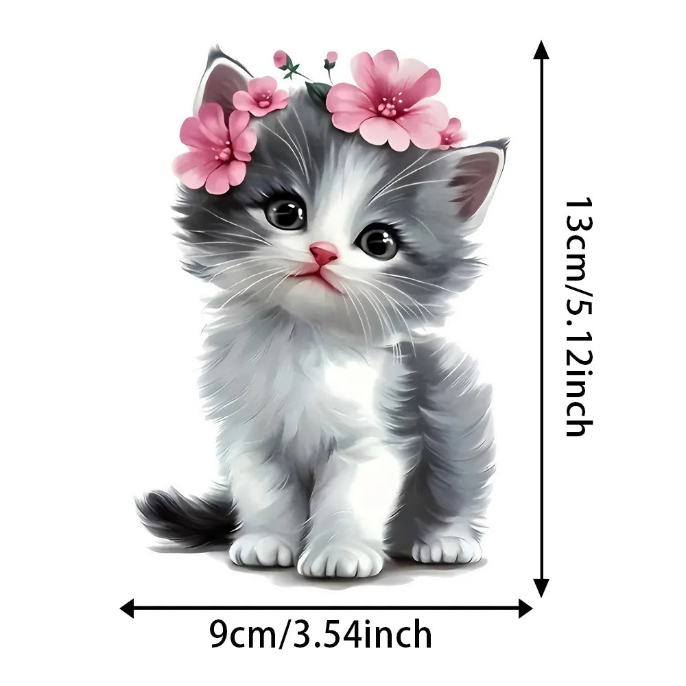 Pisicuță Floral Auto Sticker