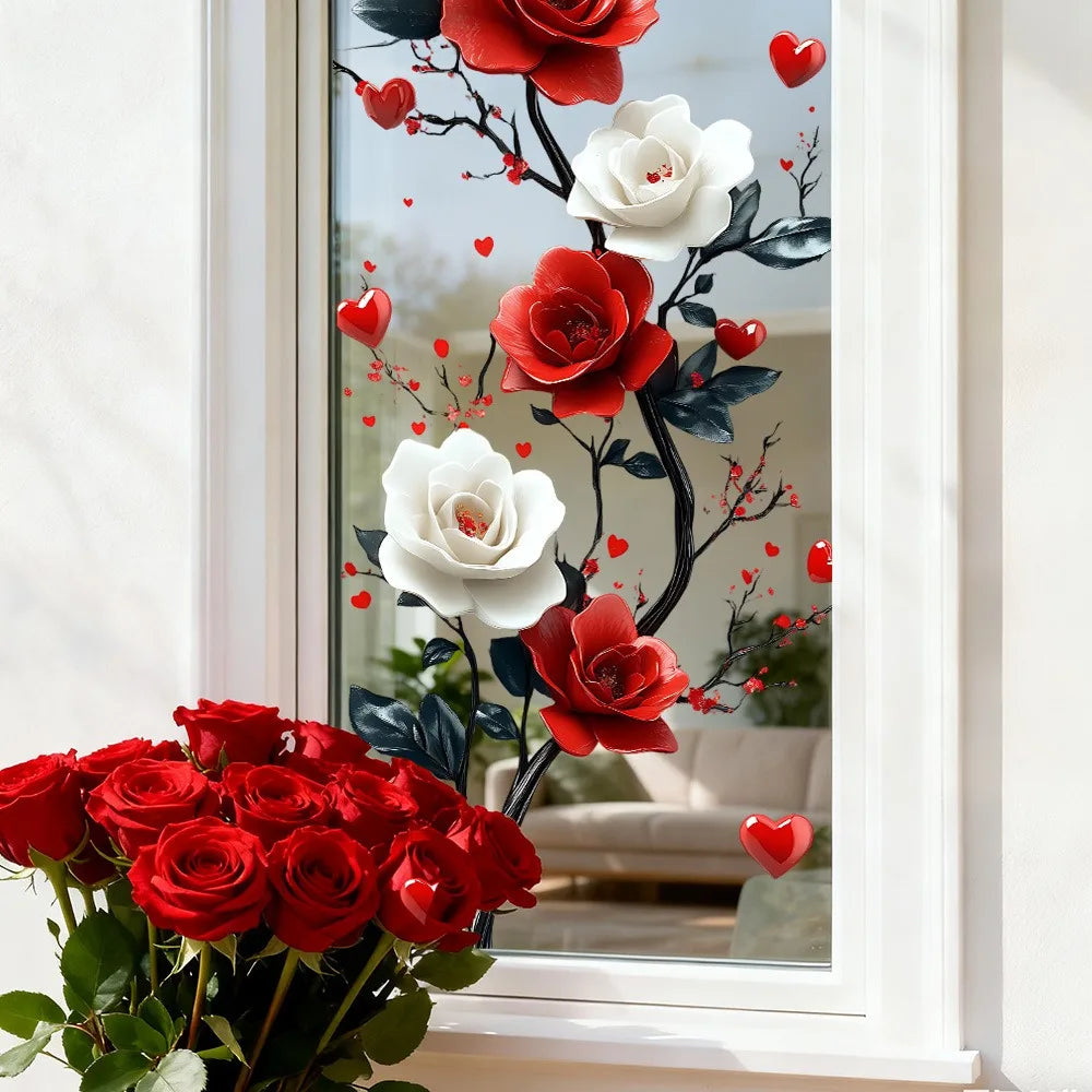 Autocolante Trandafiri Fluturi Pentru Decor