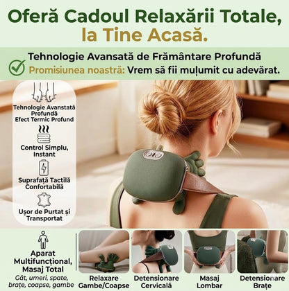 Masaj Shiatsu Cervical cu Căldură — Gât, Umeri, Spate, Gambe