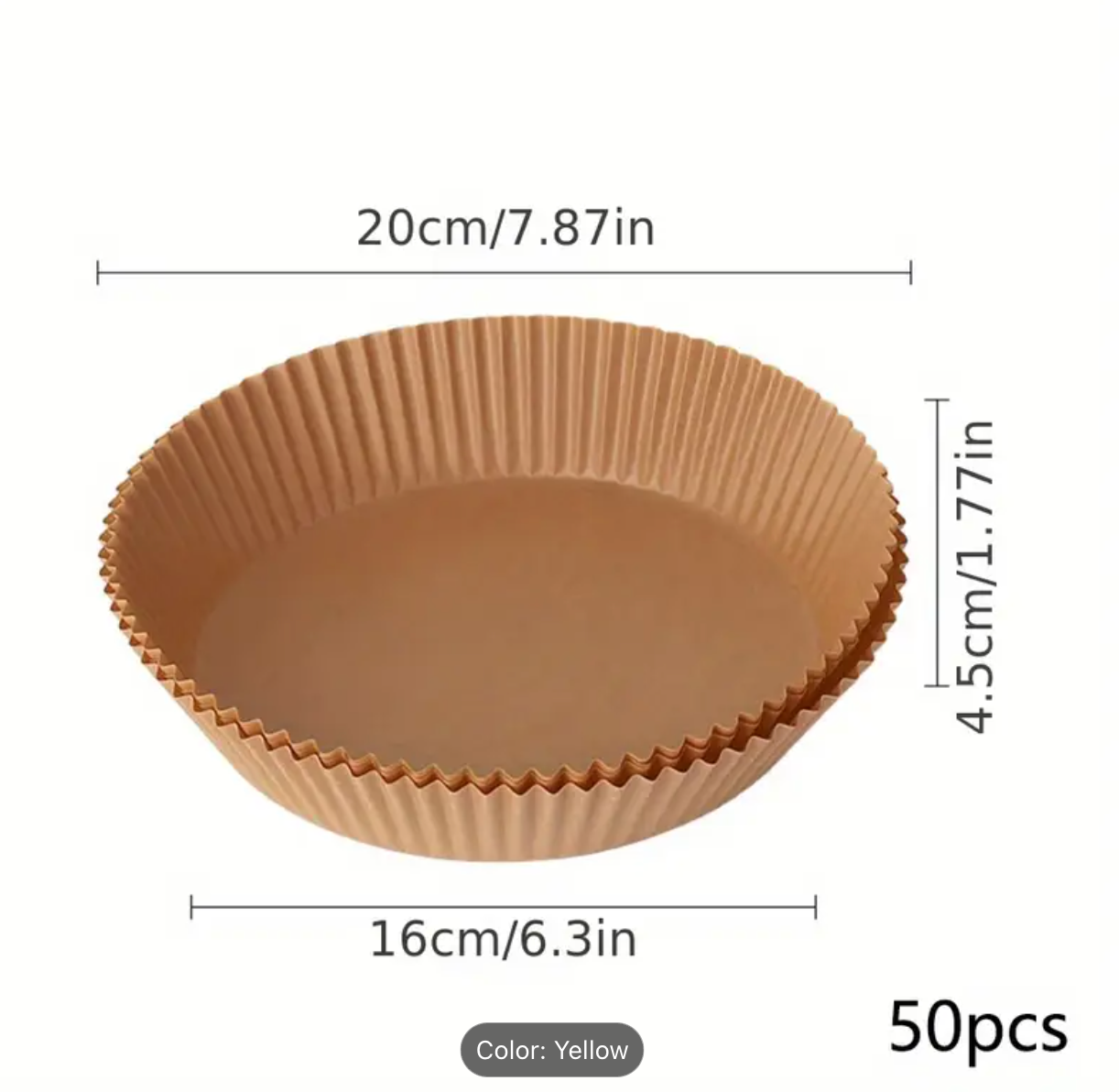 2 SETURI X 50 HÂRTII AIR FRYER ROTUNDE