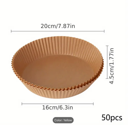 2 SETURI X 50 HÂRTII AIR FRYER ROTUNDE