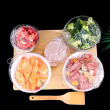 SET 100 PUNGI ALIMENTARE ELASTICE, TRANSPARENTE 1 + 1 GRATIS