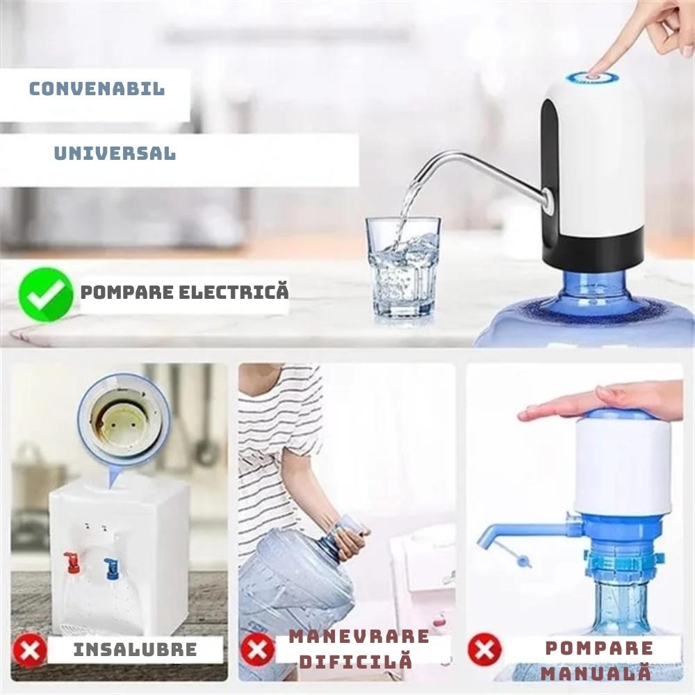 Dozator Electric Portabil pentru Apa 1+1 GRATIS