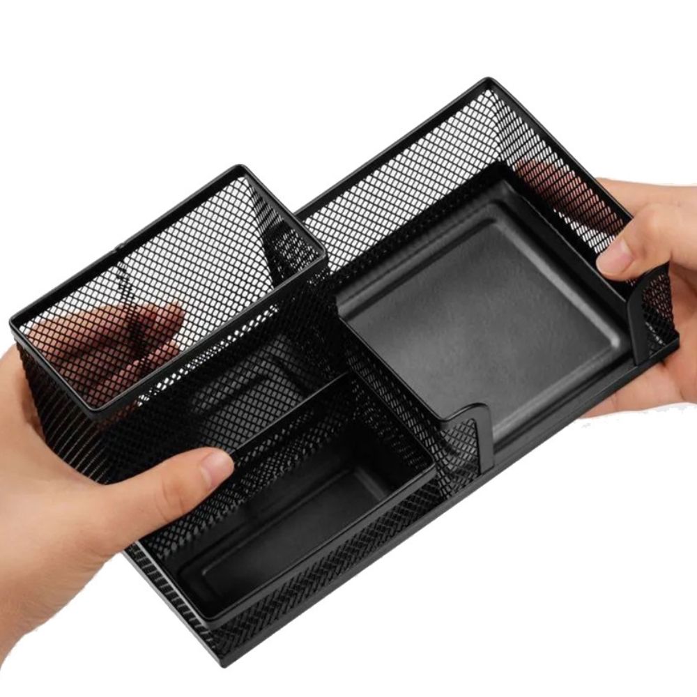 ORGANIZATOR METALIC BIROU 3 COMPARTIMENTE 1+1 CADOU
