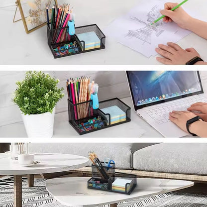 ORGANIZATOR METALIC BIROU 3 COMPARTIMENTE 1+1 CADOU