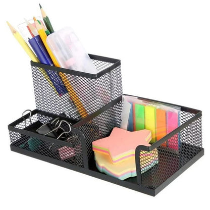 ORGANIZATOR METALIC BIROU 3 COMPARTIMENTE 1+1 CADOU