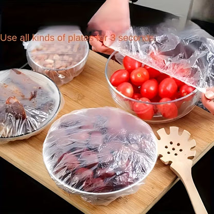 SET 100 PUNGI ALIMENTARE ELASTICE, TRANSPARENTE 1 + 1 GRATIS