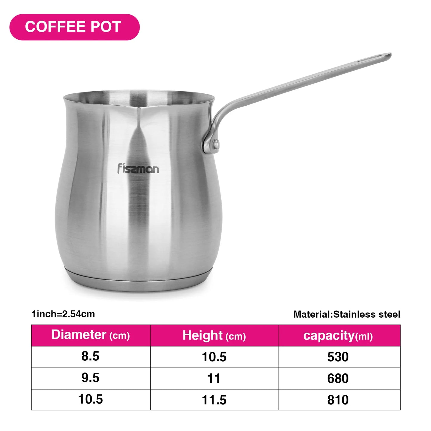 Ibric Cafea Compact Inox Inducție