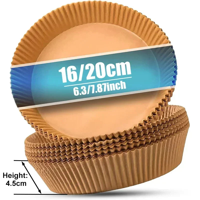 2 SETURI X 50 HÂRTII AIR FRYER ROTUNDE