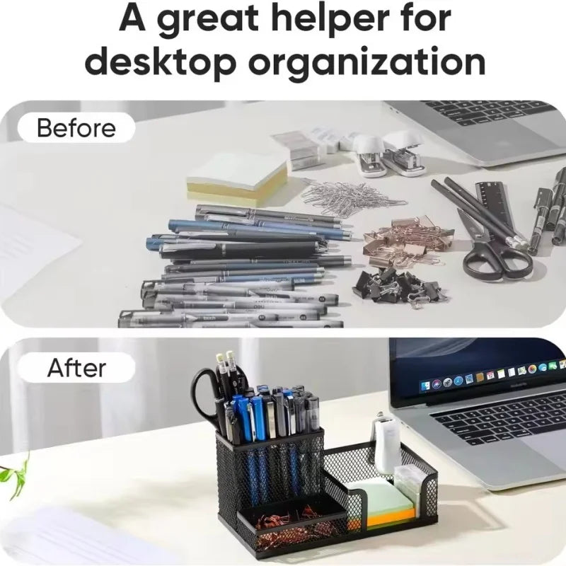 ORGANIZATOR METALIC BIROU 3 COMPARTIMENTE 1+1 CADOU