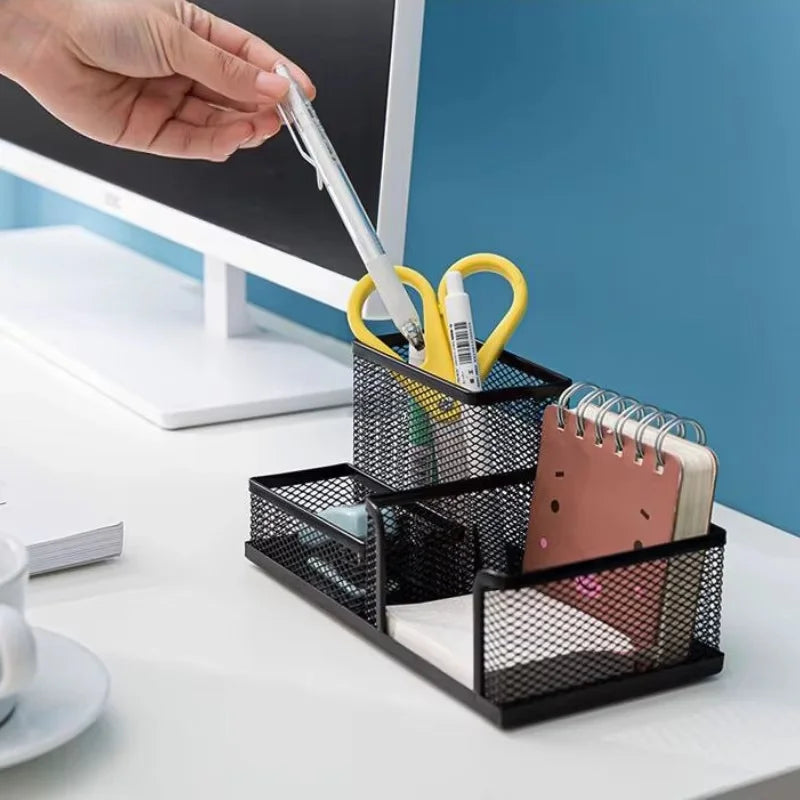 ORGANIZATOR METALIC BIROU 3 COMPARTIMENTE 1+1 CADOU