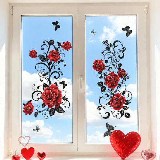 Autocolante Trandafiri Fluturi Pentru Decor