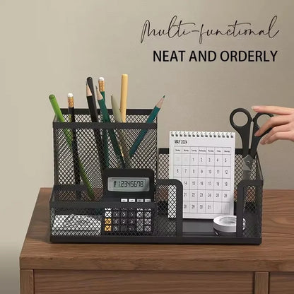 ORGANIZATOR METALIC BIROU 3 COMPARTIMENTE 1+1 CADOU