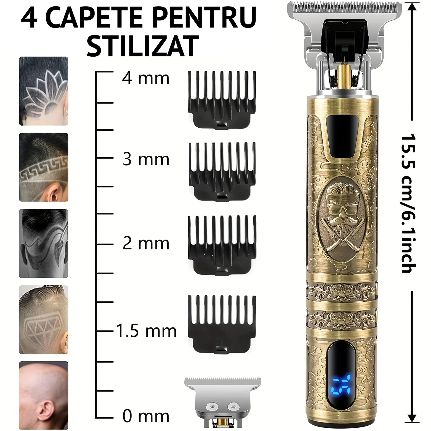 MAȘINĂ DE TUNS CU 4 CAPETE DE STILIZARE